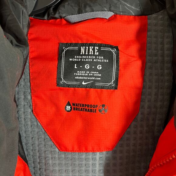 Nike Kampai Snowboard Jacket Large Waterproof Breathable Pit Zippers Red/Org Blk - Picture 4 of 16